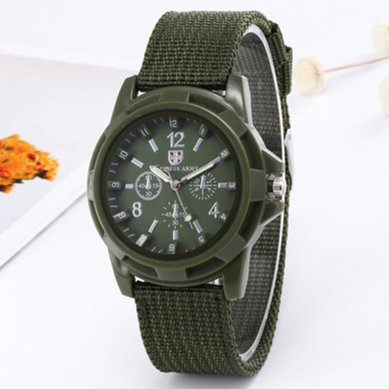 Men Nylon Military Army Quartz Watches Male Fabric Canvas Strap Casual Sport Round Dial Relogios Wristwatch