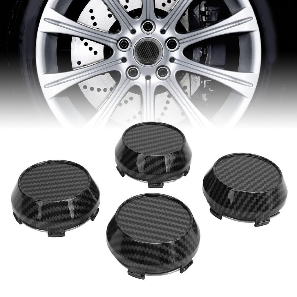 Carbon Fiber Weave No Logo Car Wheel Center Caps T75 K60 R60 56MM Wheels Hub Cap Rim Hubcaps Dust Cover Replace Car Accessories