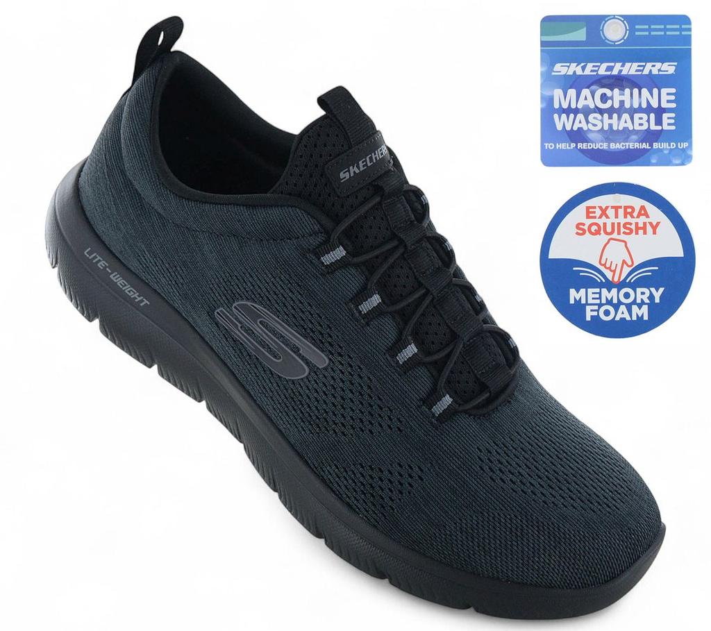Skechers Summits Louvin - Мужские слипоны кроссовки Черный 232186-BBK ОРИГИНАЛ