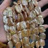1 нить, женские розовые нерегулярные прямоугольные искусственные жемчужные бусины в стиле бохо 1,5×2 см, набор для самостоятельного изготовления украшений, идеальный подарок на свадьбу, День матери 36 см