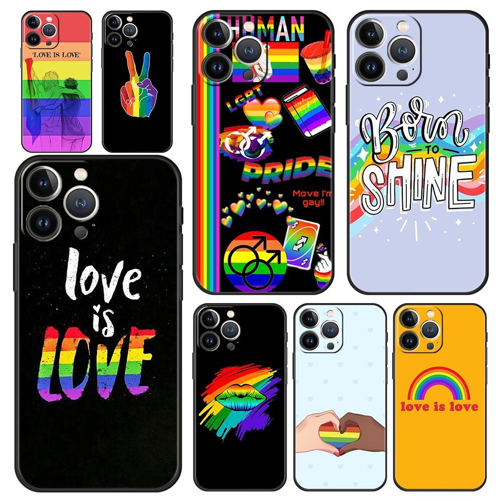 Чехол для телефона с радужным принтом Pride для ЛГБТ-сообщества, для iPhone 17 16 15 14 13 12 Pro Max 11 Pro Max 17 AIR Plus, противоударный, из мягкого ТПУ
