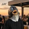 Realistic Herring Halloween Mask Funny Fish Head Mask, Latex Carp Cosplay Prop, Animal Unique Prank Gift for Adults Party Prank, Trick or Treat