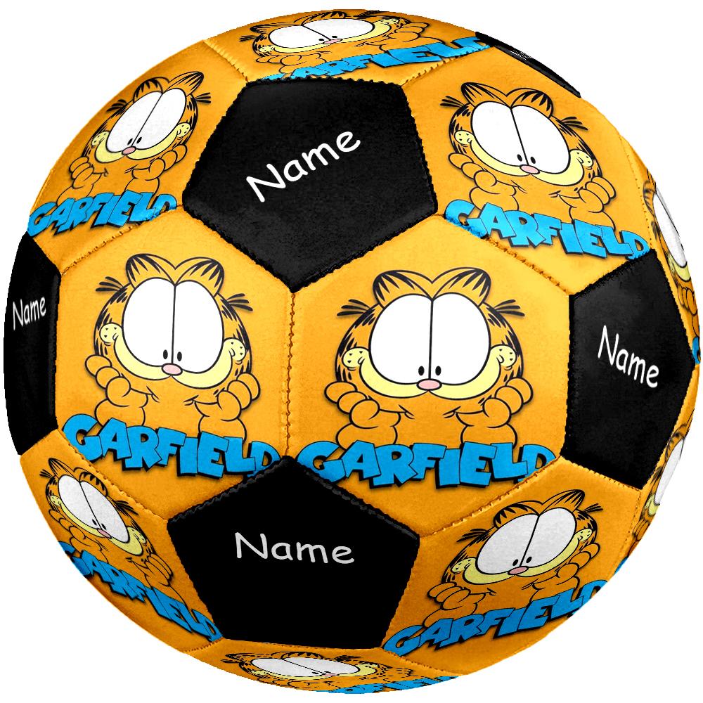Custom Name Garfield Theme Size 5 Soccer Ball, Suitable for Both Indoor and Outdoor Matches, a Gift Suitable for Everyone.