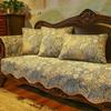 European Wave Edge Sofa Cushion Non Slip Wear Resistant Chenille Sofas Cover  Embroidered Jacquard Sofa Towel Soft Comfortable