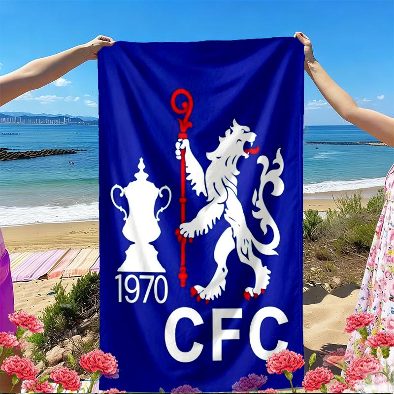 Chelsea F.C Print Beach Towel, Versatile Lightweight Absorbent Beach Towel for Pool Surf Yoga Bathroom, Perfect Birthday Holiday Gift