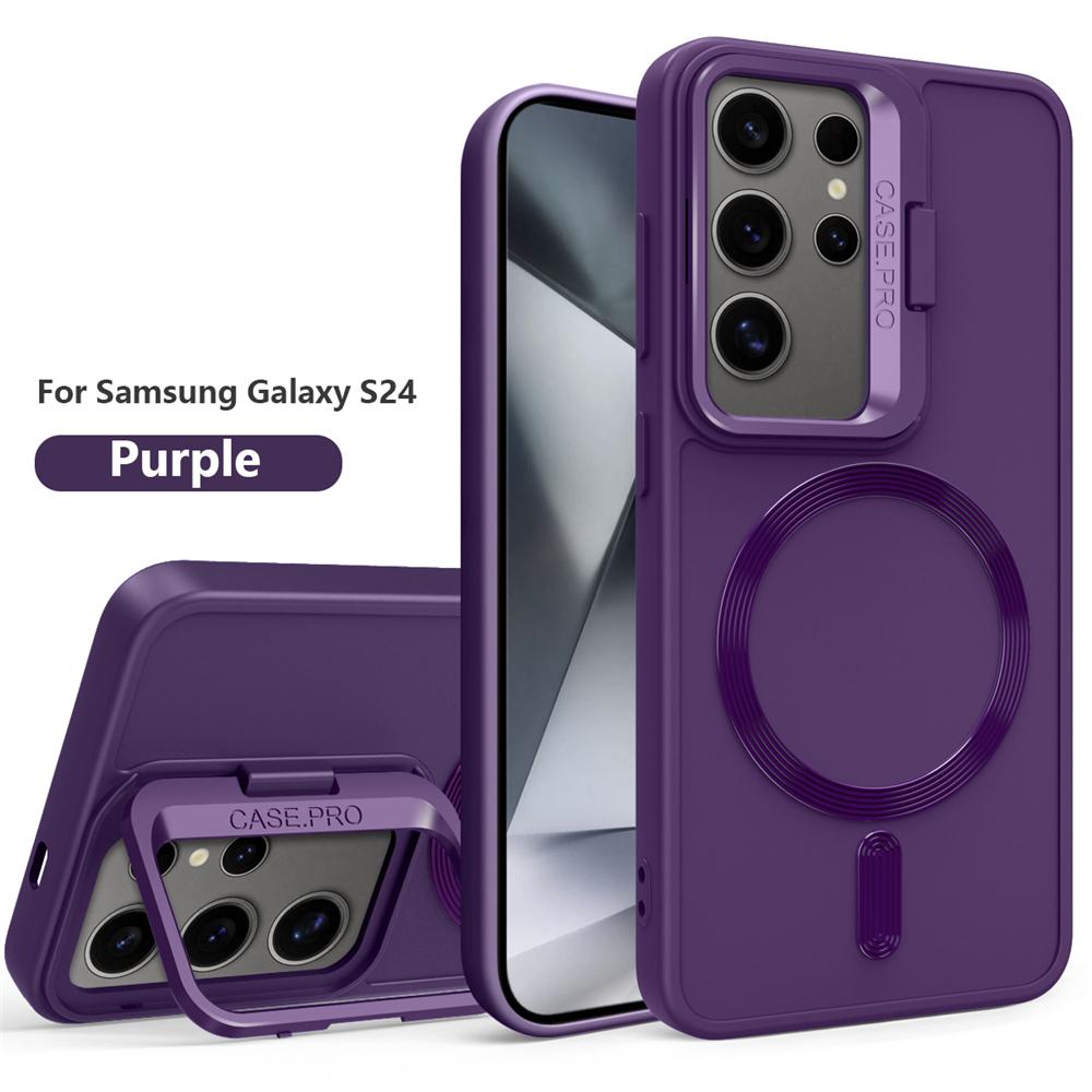 Складной матовый магнитный чехол для телефона Samsung Galaxy S24 Ultra S23 Plus, противоударный защитный чехол для беспроводной зарядки