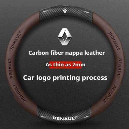 Накладка на руль автомобиля из углеродного волокна для Renault Scenic Clio Laguna 2 3 4 5 Kangoo Fluence Megane Trafic Talisman Twingo Kaptur