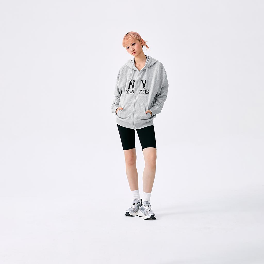 New MLB New York Yankees Basic Collection SS25 Sweatshirt Unisex Heather Gray 3ATRB0551-50MGS