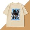 Зверь внутри меня 90-е Винтажная Забавная Кошка Мем Футболка ЖЕНСКАЯ Унисекс Любитель Кошек Футболка Забавные Кошки Хлопок Короткий Рукав ЖЕНСКИЕ Топы