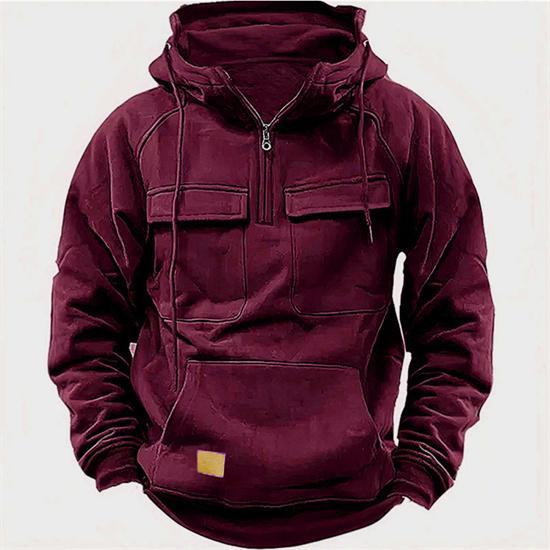 Vintage Men Hoodie Sweatshirt Street Man Clothing Men's Oversized Hooded Pullover Male Retro Harajuku Solid Color Hoody