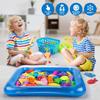KaeKid Игрушки для игр с водой Игра в рыбалку Игрушки для ванны Магнитная игра в рыбалку Рыбалка Ванна Бассейн с корзиной для хранения Развивающая игрушка Игрушки для ванны Мальчики Девочки Дети