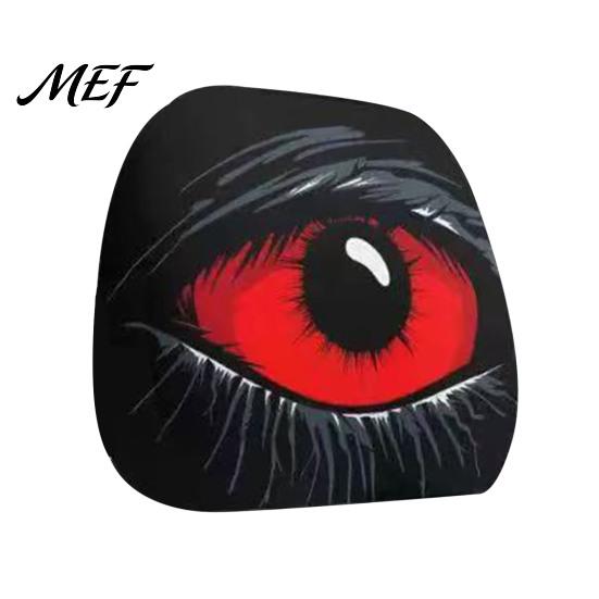 Vehicle Interior Comfort Accessories Halloween Car Headrest Cover, Scary Pattern Print Stretchable Auto Maintenance Supplies Protector, Breathable