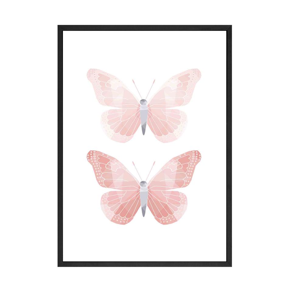 Маленькая фея, бабочка, постеры и принты, скандинавская настенная живопись на холсте, скандинавская настенная картина, декор для комнаты для маленькой девочки