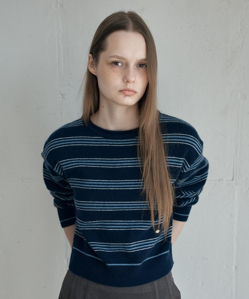 AHWE Multi Stripe Knit_Navy