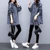 Spring Autumn Women's Cotton Hooded Sweatshirt for Women Loose Fit  Fake Two-piece Hoodie