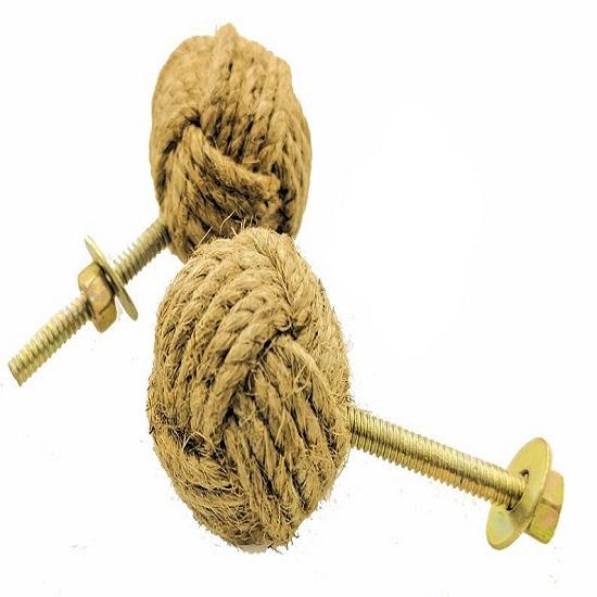 Ручки из джутовой веревки Ручки для выдвижных ящиков шкафов, гардеробов Кухонные шкафы Ручка в морском стиле Фурнитура Винтажный декор, 35 мм Набор из 12 шт.