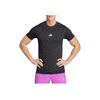 Adidas Gym+ Training Seamless Moisture-Wicking Printed Round Neck Short Sleeve T-Shirt Men Tops Black Grey IM7485