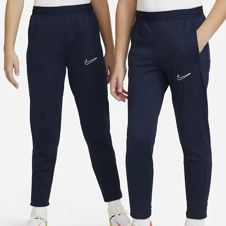 Nike Однотонный дизайн с логотипом Куртка с воротником-стойкой и длинными рукавами Брюки прямого кроя Повседневный спортивный костюм Детские комплекты Темно-синий DX5480-451