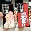 Zero Two 02 Кавайная Милая Позолоченная Чехол-Бампер Для Samsung Galaxy S24 S25 FE S26 Edge S23 Ultra S22 S21 Plus S20 Противоударный Подушка Безопасности C