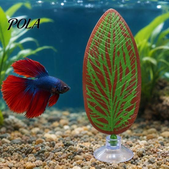 Betta Tank Accessory Hammock Leaf, Fish Resting Breeding Bed, Suction Cup Leaf Rest Spot Spawning Spot, Aquarium Decoration for Bed
