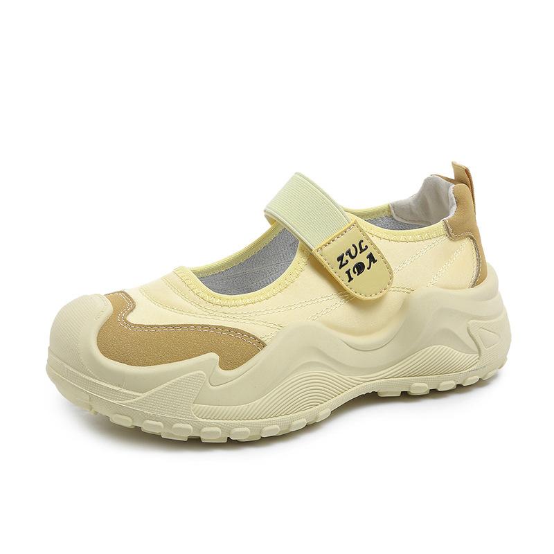 Shallow Mouth Mary Jane Women's Shoes 2025 Summer New Thick-soled Velcro Sports Sandals Women's Retro Forrest Gump Training Shoes