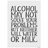 Мини-постер «Алкоголь не может решить ваши проблемы»