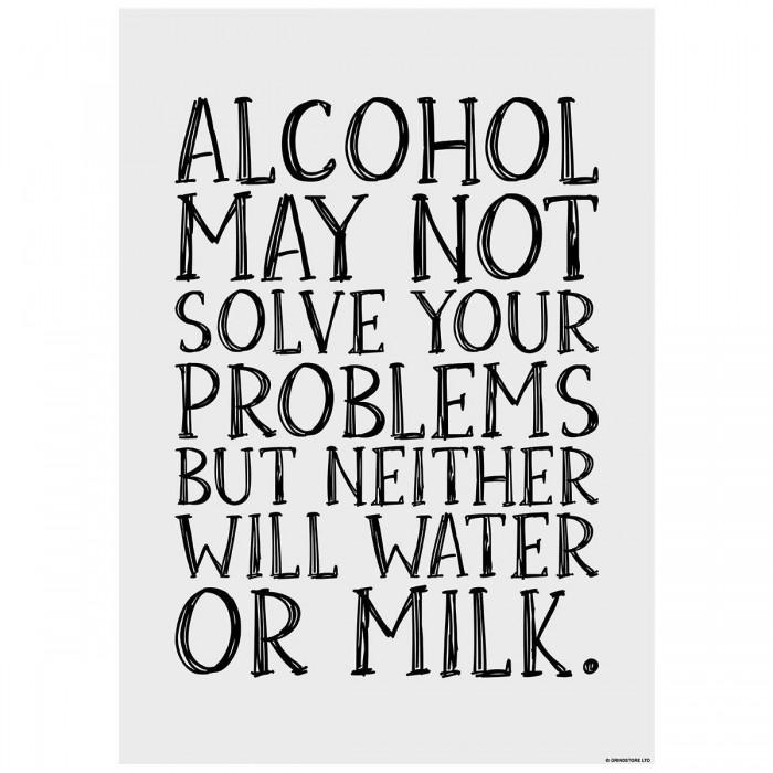 Grindstore Мини-постер «Алкоголь не может решить ваши проблемы»
