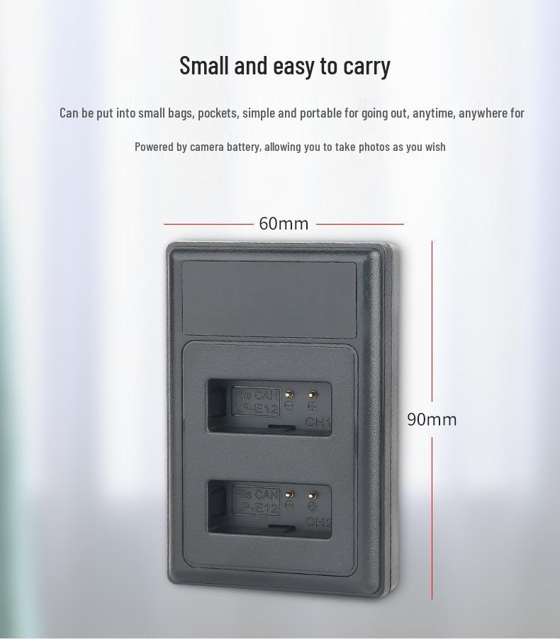 USB-двойное зарядное устройство LPE12 для Canon EOS M50, M2, 100D, M100, M10, M200