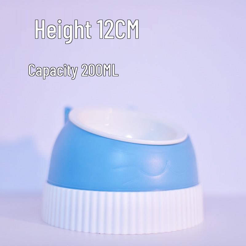 Приподнятые миски для питомцев из нержавеющей стали и керамики - Конструкция против опрокидывания для кошек и собак, Защищает шейные позвонки, Набор с двойной миской