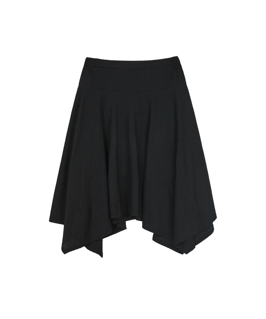 Love Is True Im Layered Midi Skirt(Black)