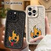 Phone case: 2D flat design suitable for iPhone 18 17 16 15 14 13 Pro tiered protective case, little fire demon, Christmas and Halloween gift