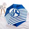 Schalke 04 pattern, automatic folding umbrella, portable and foldable design, 8 ribs, a Christmas or birthday gift.