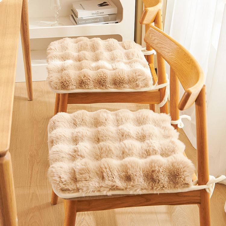 Плюшевая теплая подушка с кроликом, зимняя подушка для стула, офисная обеденная подушка для стула, подушка для стула, бытовая подушка