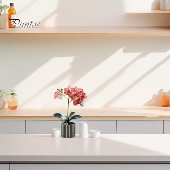 Искусственное растение в горшке, искусственная орхидея-мотылек, бонсай, настольный искусственный фаленопсис, цветы для домашнего обеденного стола, украшения офисного стола