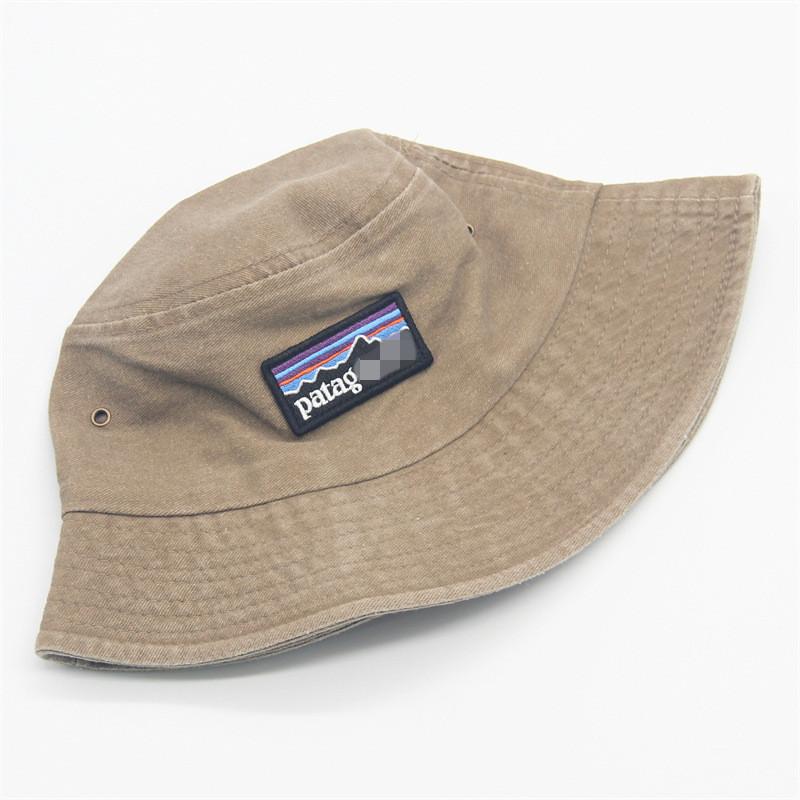 Cotton Bucket Hat With Embroidered Letters For Sun Protection And Casual Wear