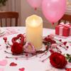 Valentine Candle Rings Wreaths Heart Berries Candle Holders Mini Wreaths for Party Wedding Window Table Centerpieces
