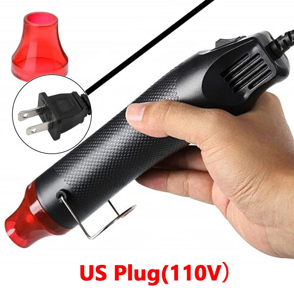300W Electrical Mini Heat Gun Handheld Hot Air Gun with 300PCS Heat Shrink Butt for DIY Craft Embossing Shrink Wrapping PVC