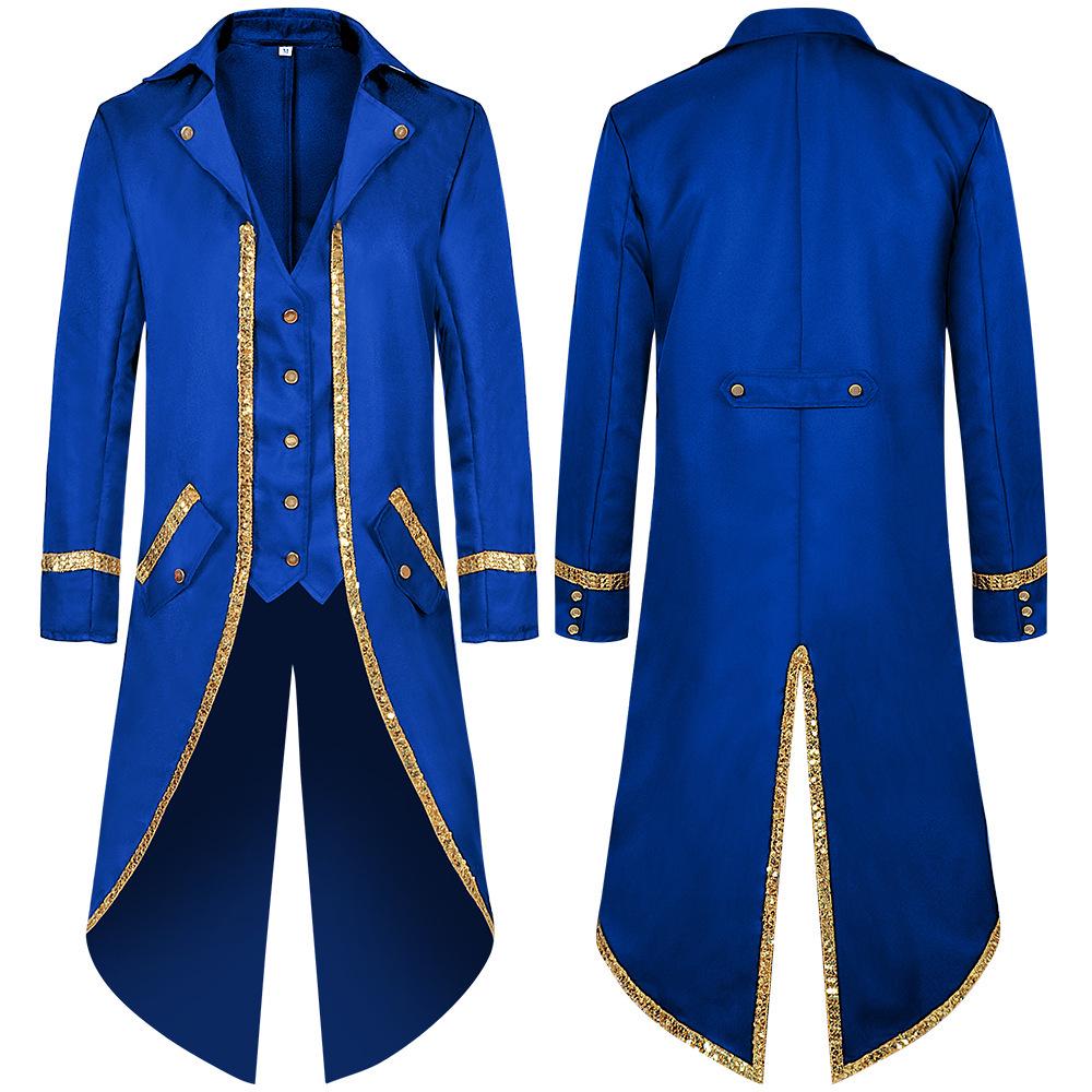 European & American Steampunk Medieval Halloween Tailcoat for Men