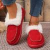 Women's Retro Fuzzy Round-Toe Cotton Shoes - Fleece-Lined, Thickly Padded, Flat Sole. Stylish, Versatile & Cozy Winter Footwear, Ideal for Wholesale