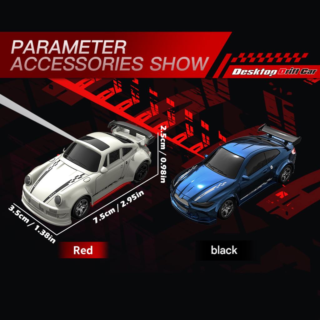 1/64 RC Дрифт Машина Гоночная Пульт Дистанционного Управления Настольная Полномасштабная Дрифт Машина 4WD Мини Детская Игрушка со Светом