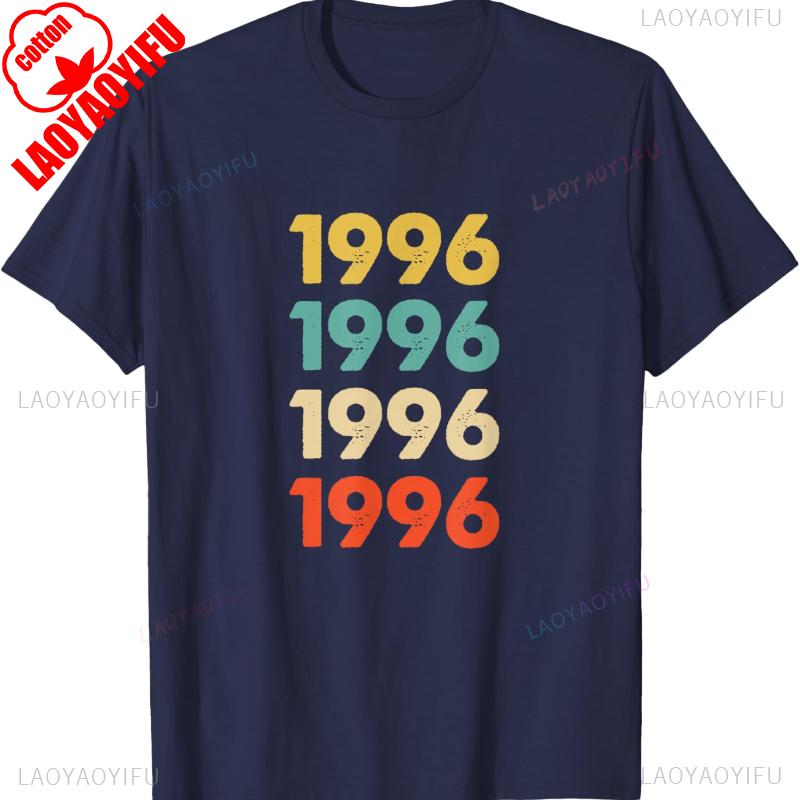 Nostalgia 1996 Birthday Unisex TShirt High quality Crewneck cotto casual style Allmatch Regular short sleeve graphic tshirts