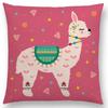 Милый мультяшный диванный чехол-наволочка с животными, цветами, листьями, луной, звездами, ночным небом, лисой, фламинго, кошкой, лебедем, нарвалом