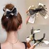 Fashion Pearl Lace Bow Hairpins For Women Korean Elegant Shark Clip Back Head Hair Clip Girls Hair Accessories Jewelry Gifts