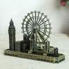 Metal London Eye Big Ben Tower Bridge Vintage Miniatures Statue Sculpture  Paris Tourist Souvenirs