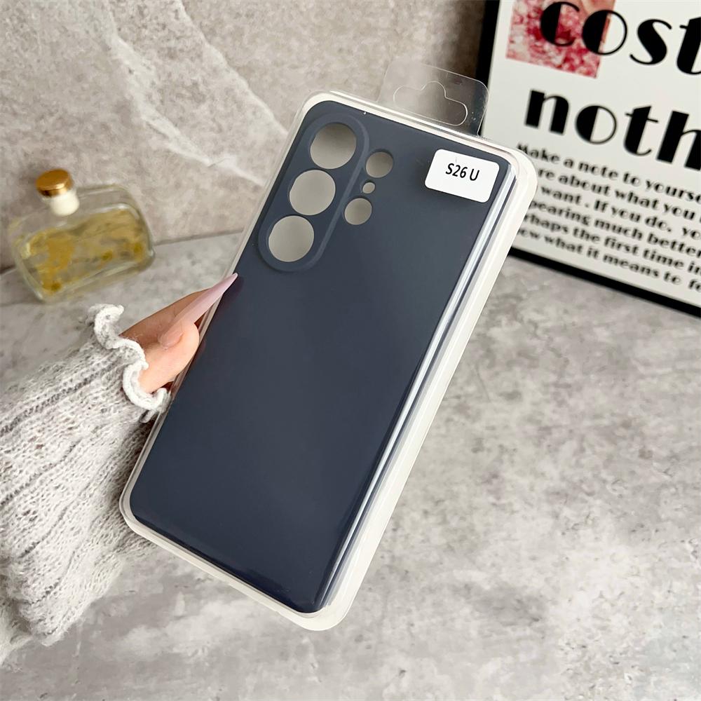 Роскошный Оригинальный Жидкий Силикон 1:1 Чехол для телефона для Samsung Galaxy S23 FE S24 Plus S25 S26 Ultra Противоударный Защитный Чехол с коробкой