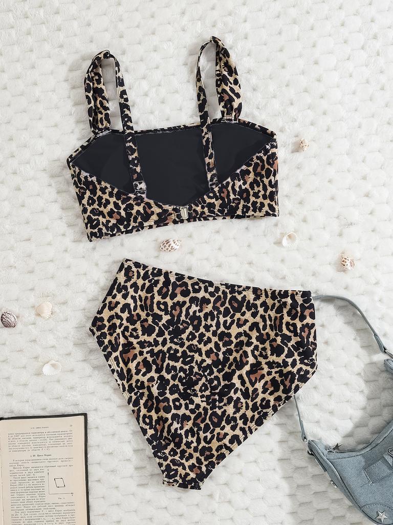 Женский купальник, маленький цветочный сексуальный бикини с открытой спиной и высокой талией, пляжная одежда, купальные костюмы