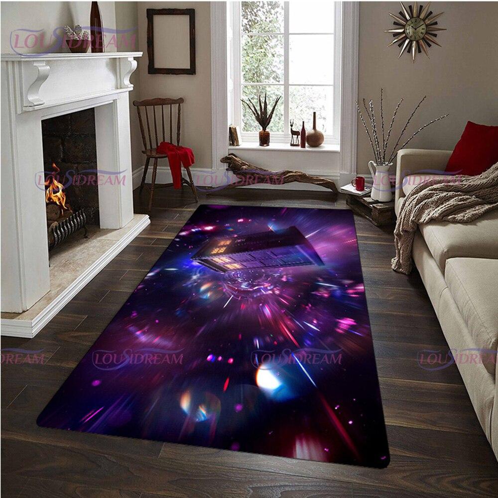 Тайный доктор. Коврик из серии «Доктор ТВ» для спальни, 3D ТАРДИС с принтом, большой ковер для зала, напольный ковер для гостиной, ковер для комнаты, декор