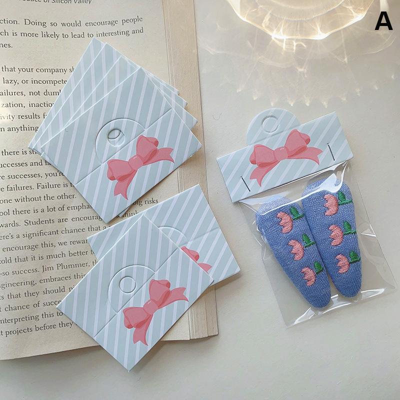 100Pcs Foldable Packaging Paper Cards Bow Cards For Handmade Jewelry Retail Hang Tag Flowers Display Cardboard