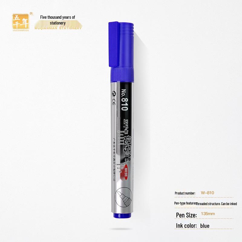 5000 Year Red Quick-Drying Waterproof Oil-Based Marker Pen, Non-Erasable with Logo Printing