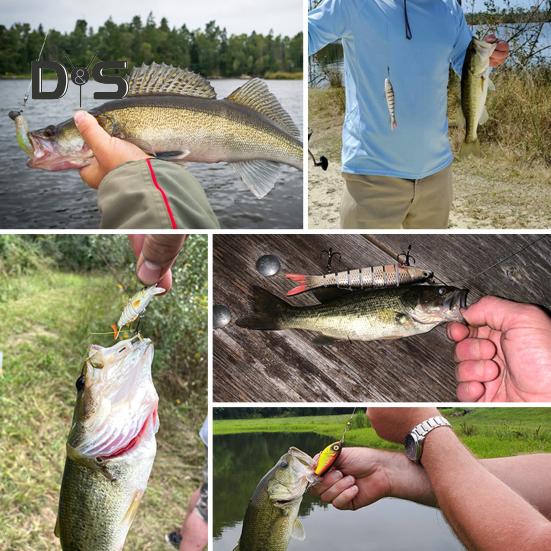 7,5 см/12 г многосоставная рыболовная приманка VIB с крючками, реалистичная двухсекционная жесткая искусственная приманка для пресноводной и соленой рыбалки